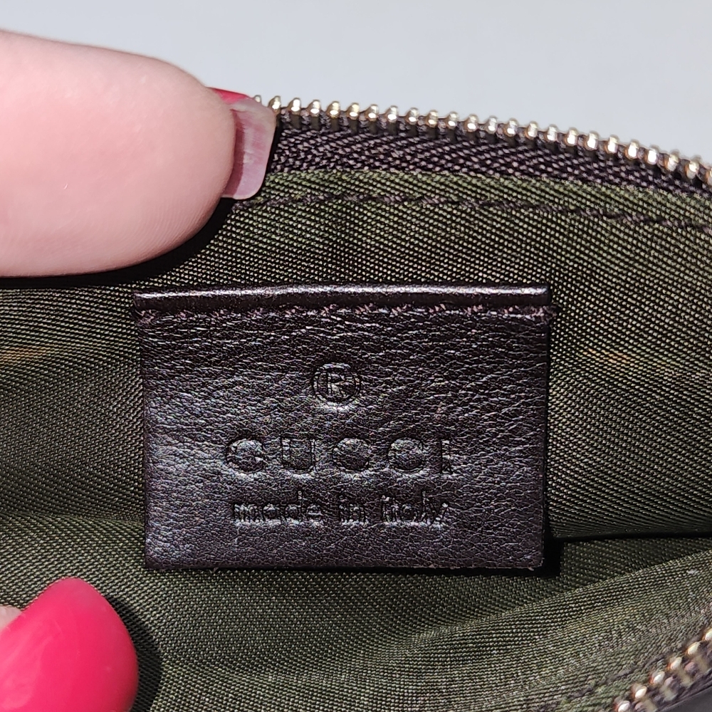 Authentic Gucci Guccissima Brown Leather Keychain Pouch With Retail Bag - Picture 12 of 17